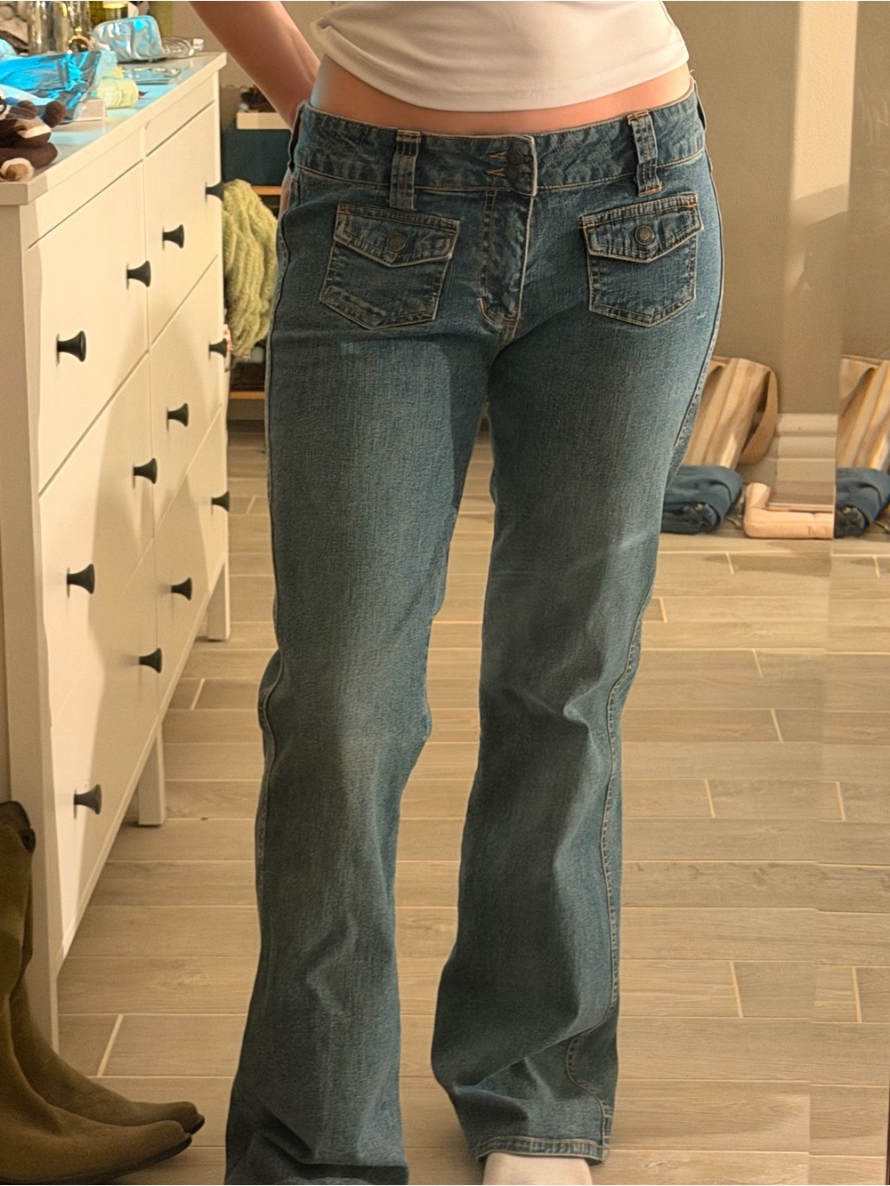 Old Navy Women's Medium Blue Boot Cut Jeans